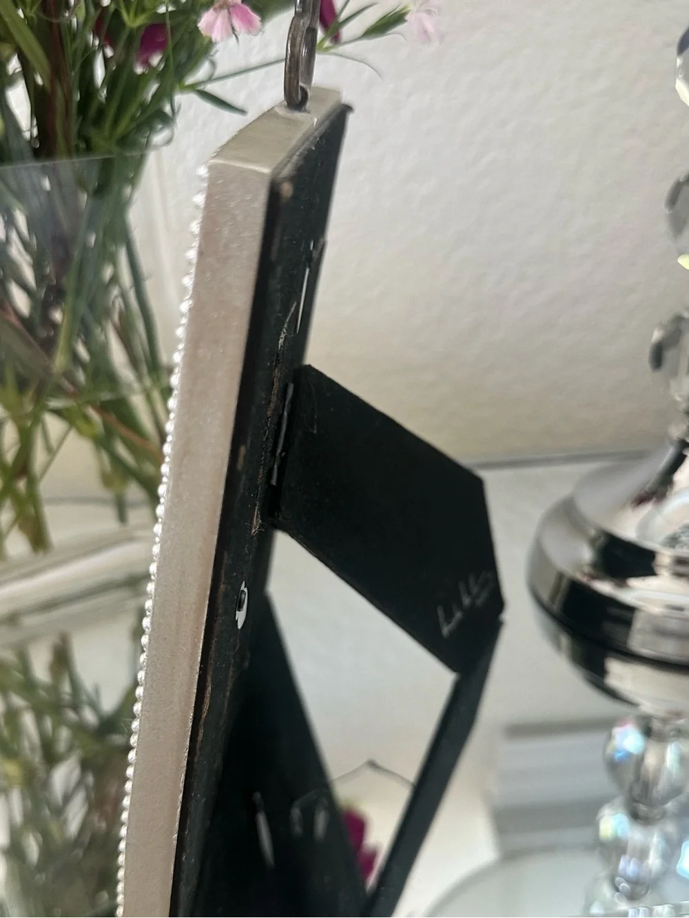 Nicole Miller Silver-Tone Beaded Picture Frame